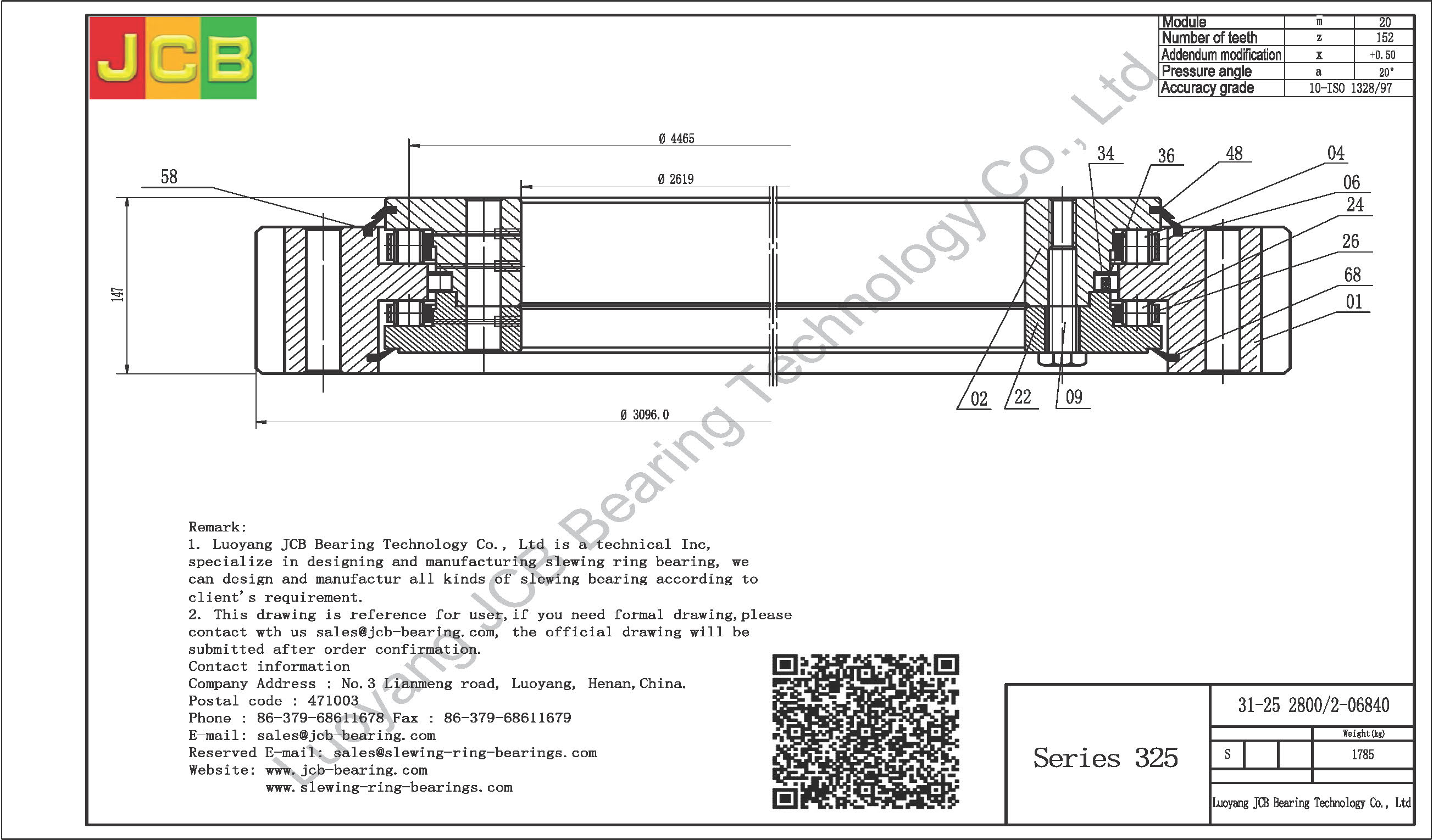 31-25 2800/2-06840 SLEWING BEARING