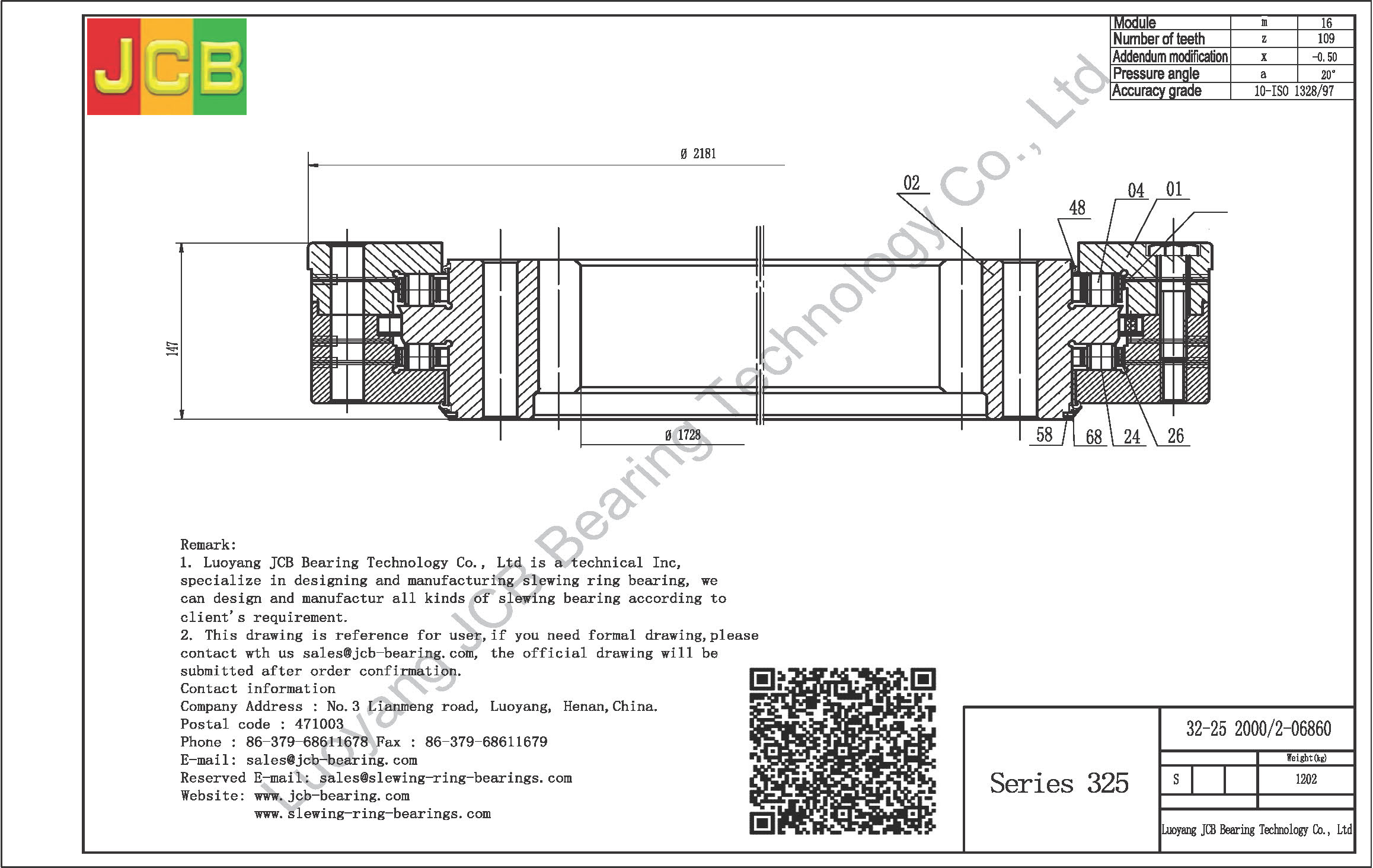 32-25 2000/2-06860 SLEWING BEARING