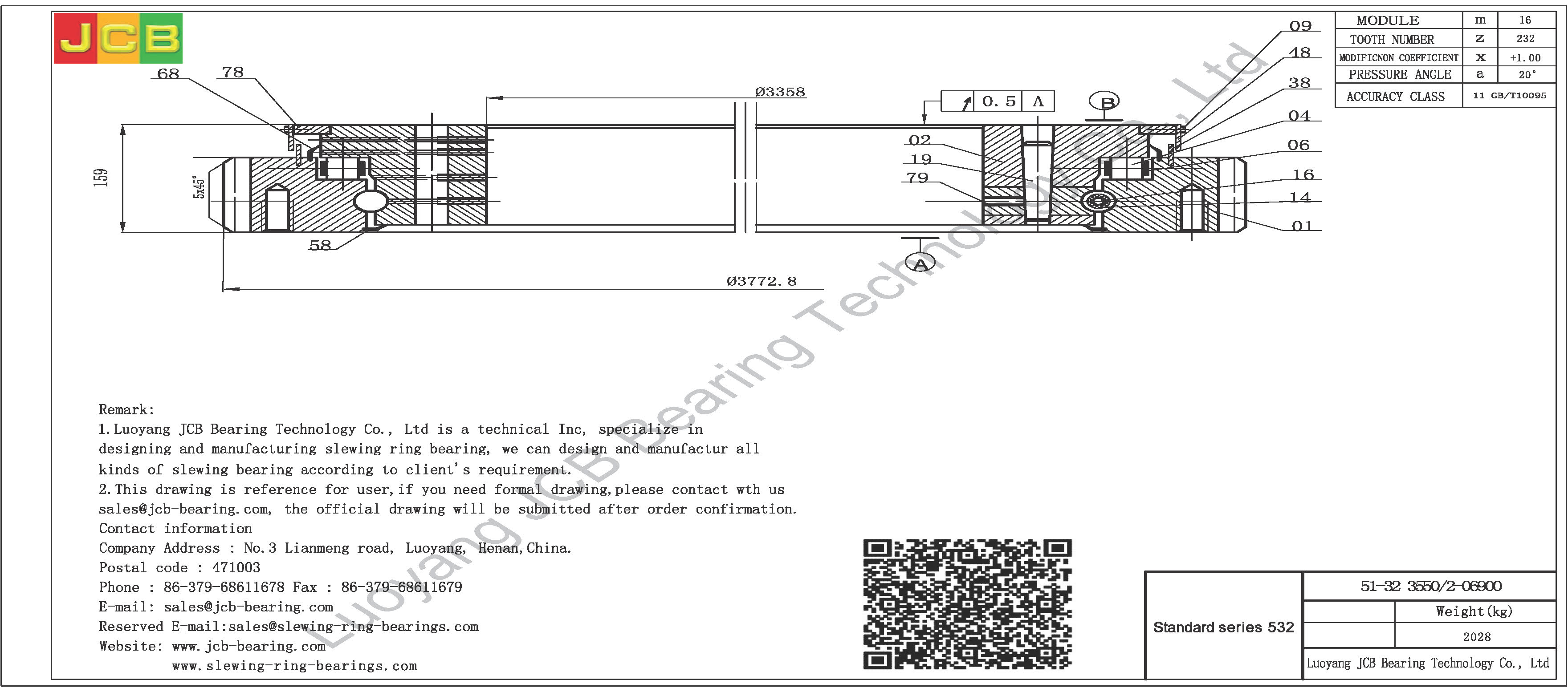 51-32 3550/2-06900 SLEWING BEARING