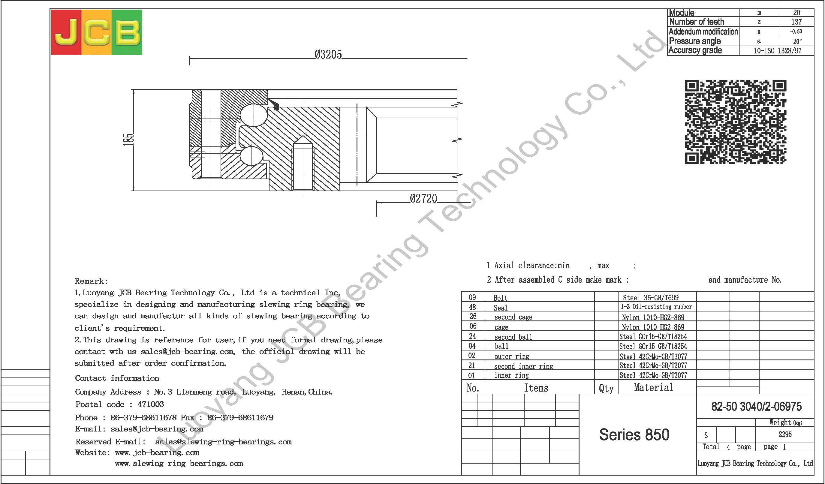 82-50 3040/2-06975 SLEWING BEARING