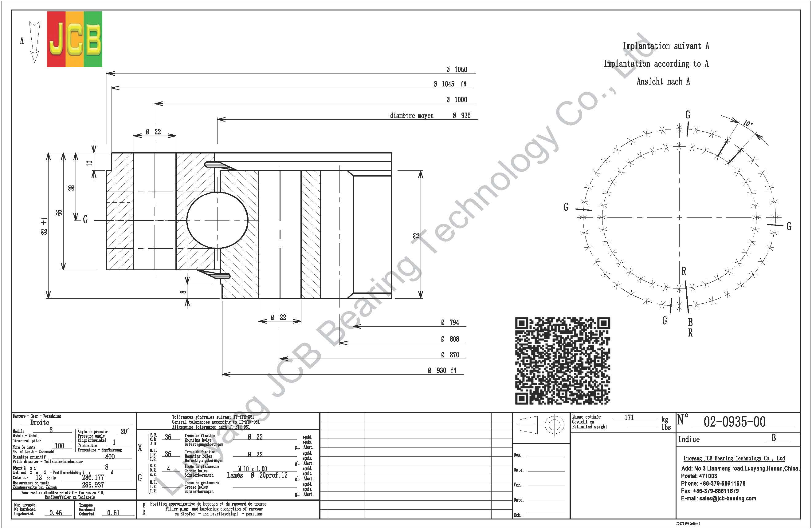 02 0935 00 SLEWING BEARING