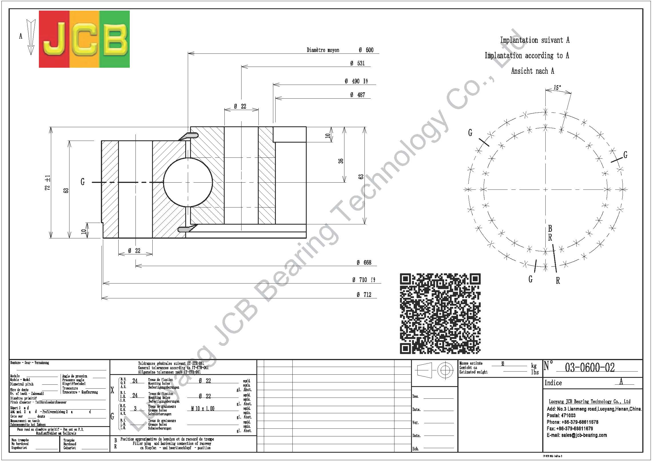 03 0600 02 SLEWING BEARING