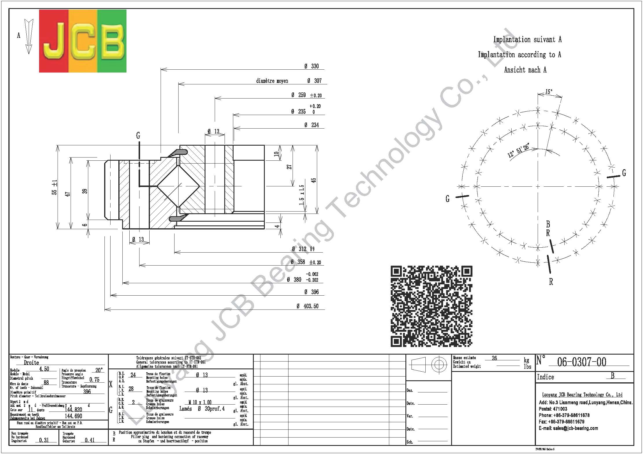 06 0307 00 SLEWING BEARING