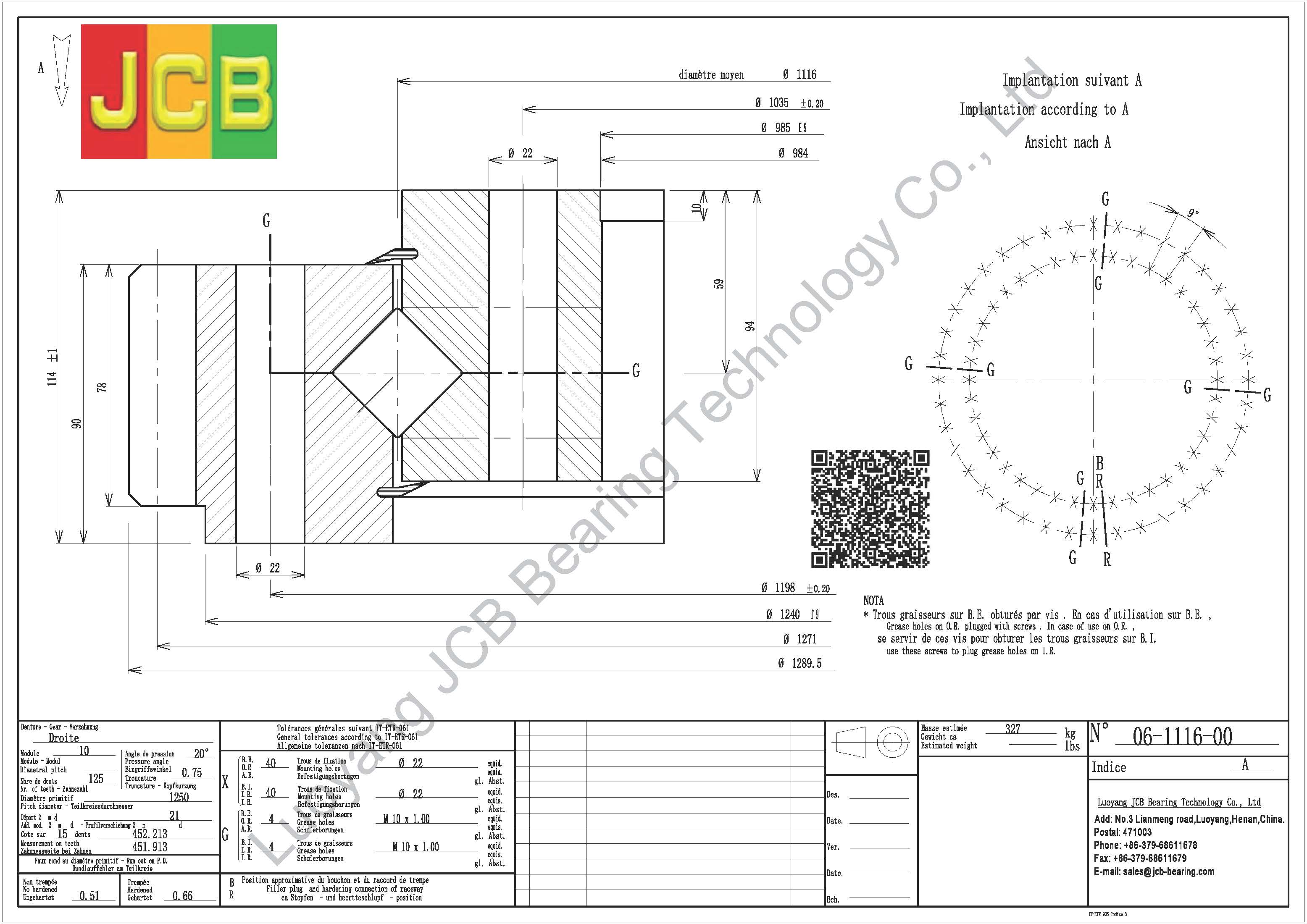 06 1116 00 SLEWING BEARING