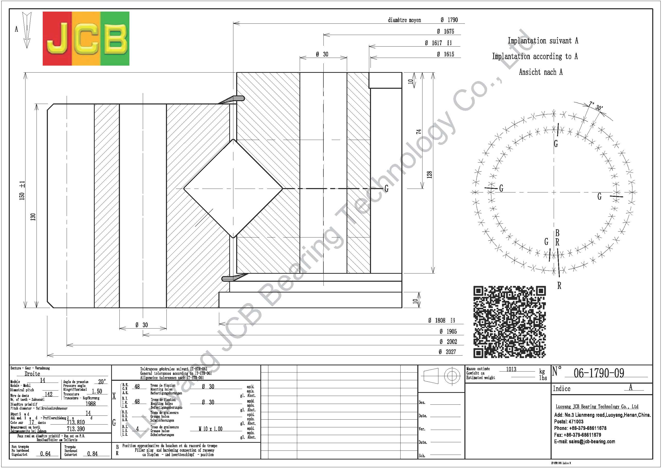 06 1790 09 SLEWING BEARING