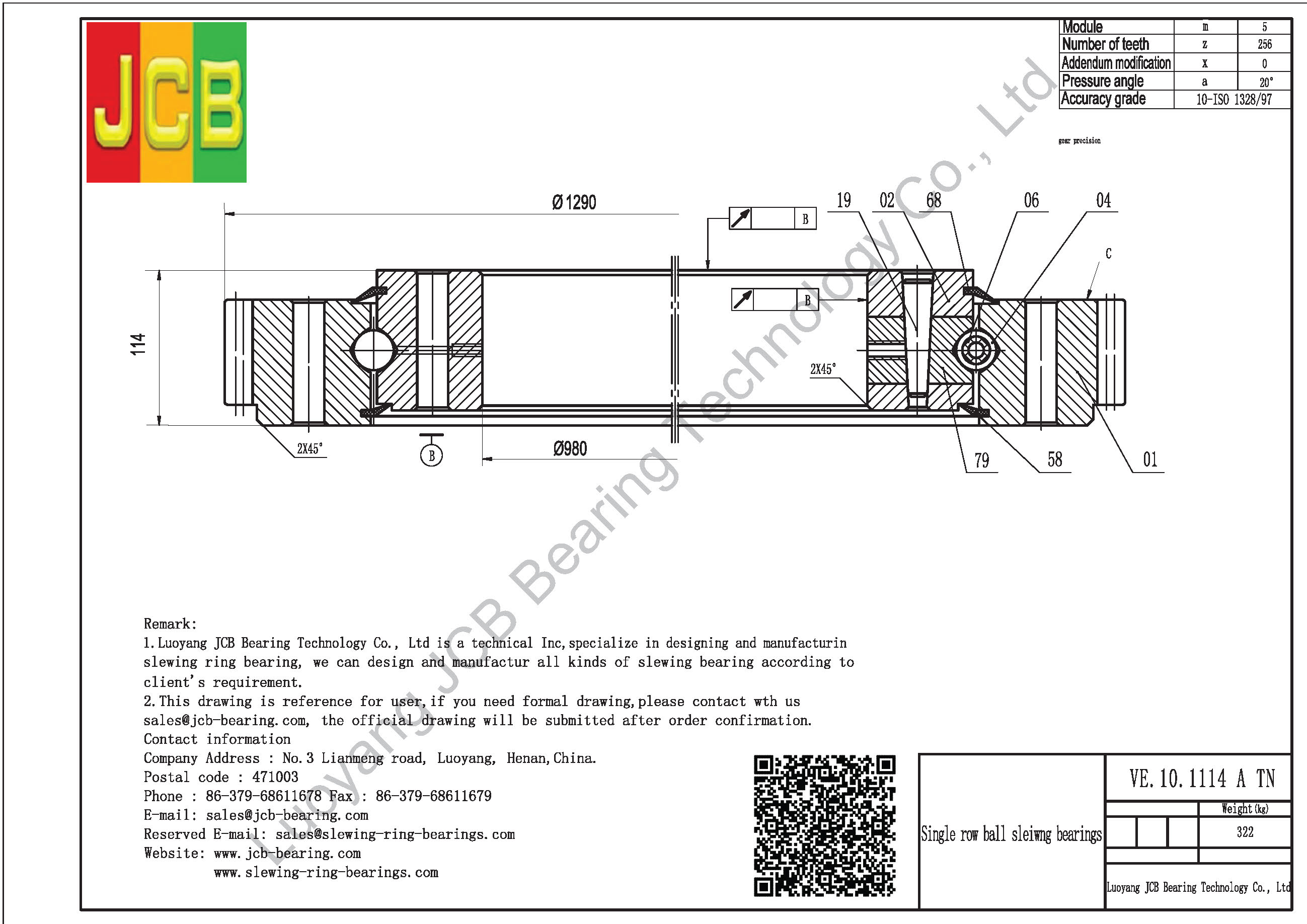 VE.10.1114 A TN SLEWING BEARING