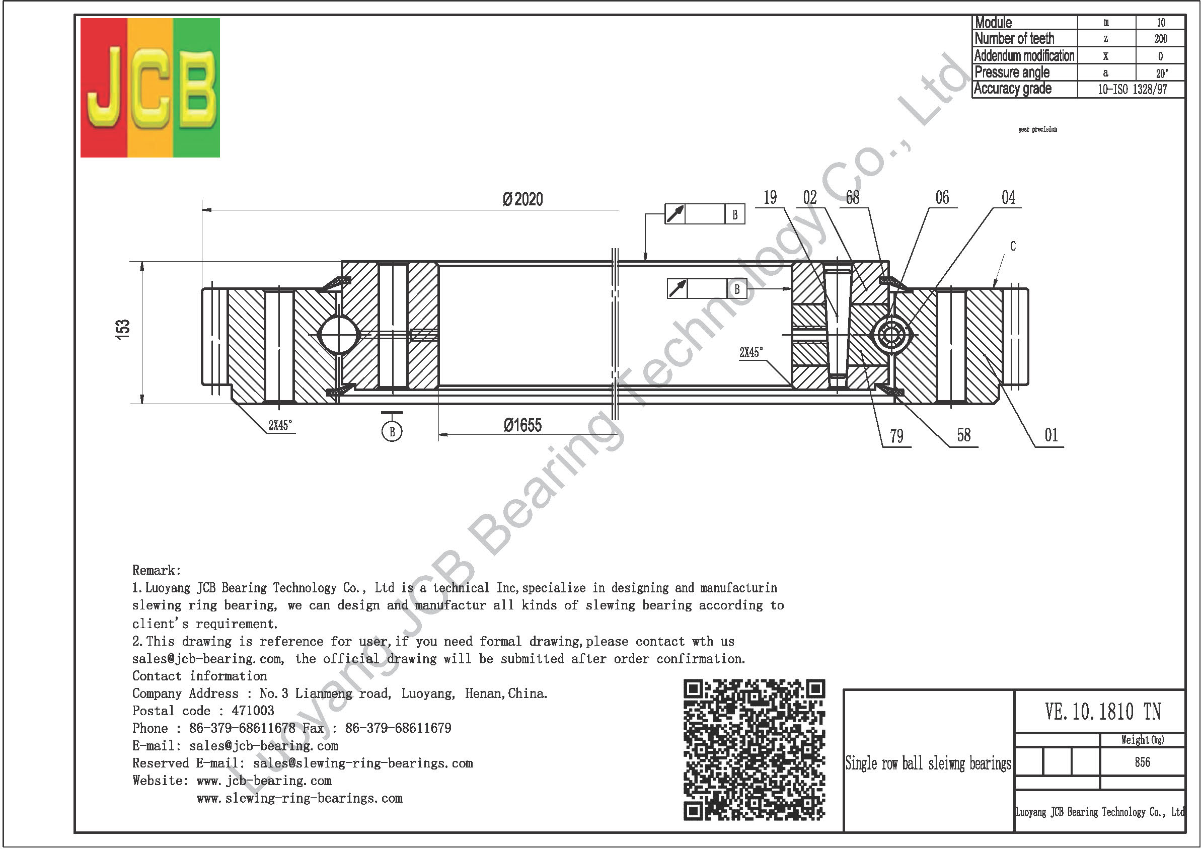 VE.10.1810 TN SLEWING BEARING