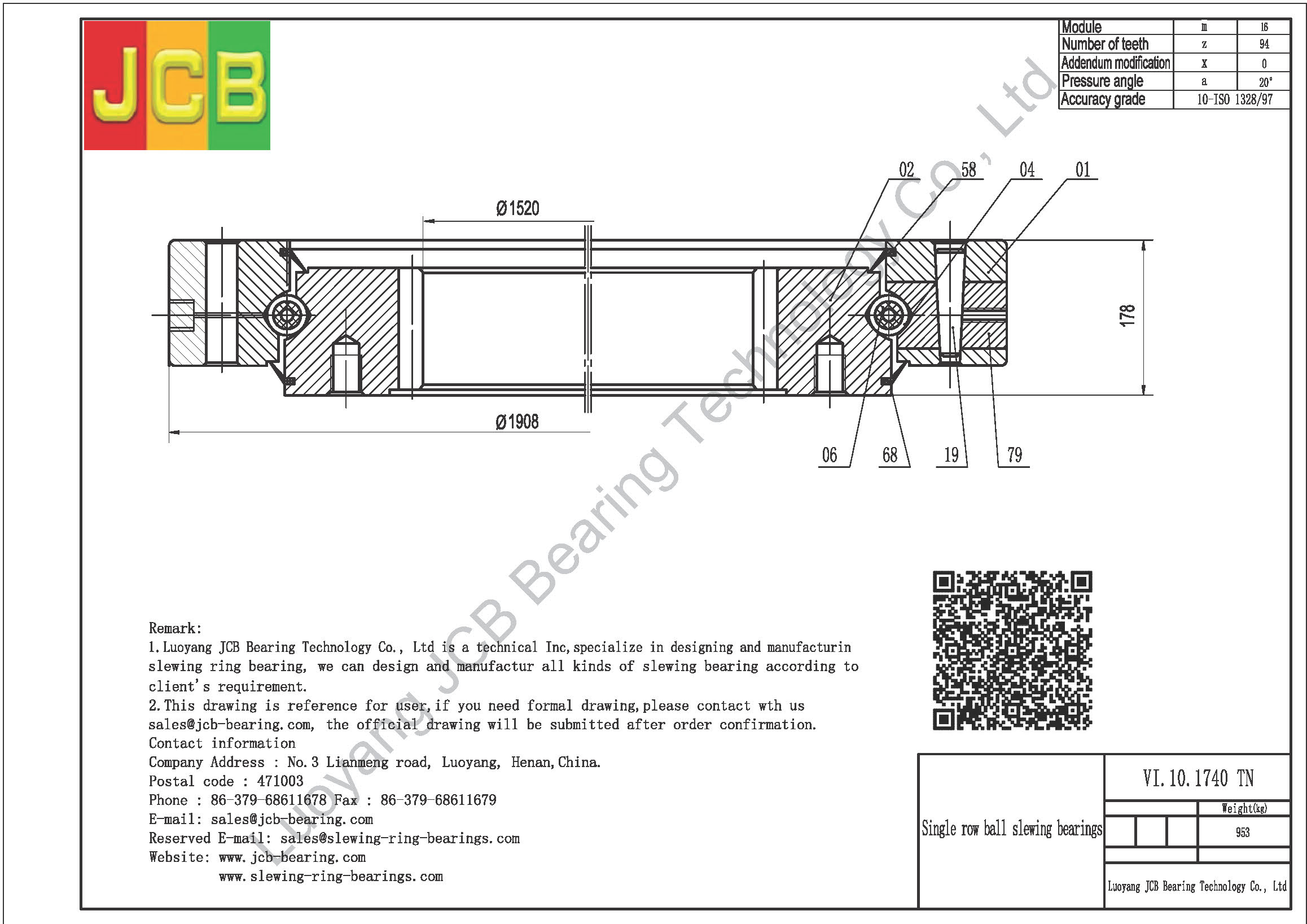 VI.10.1740 TN SLEWING BEARING