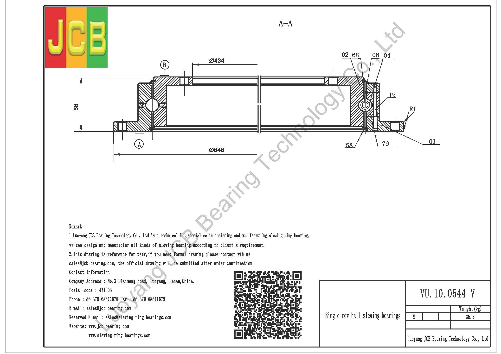 VU.10.0544 V SLEWING BEARING
