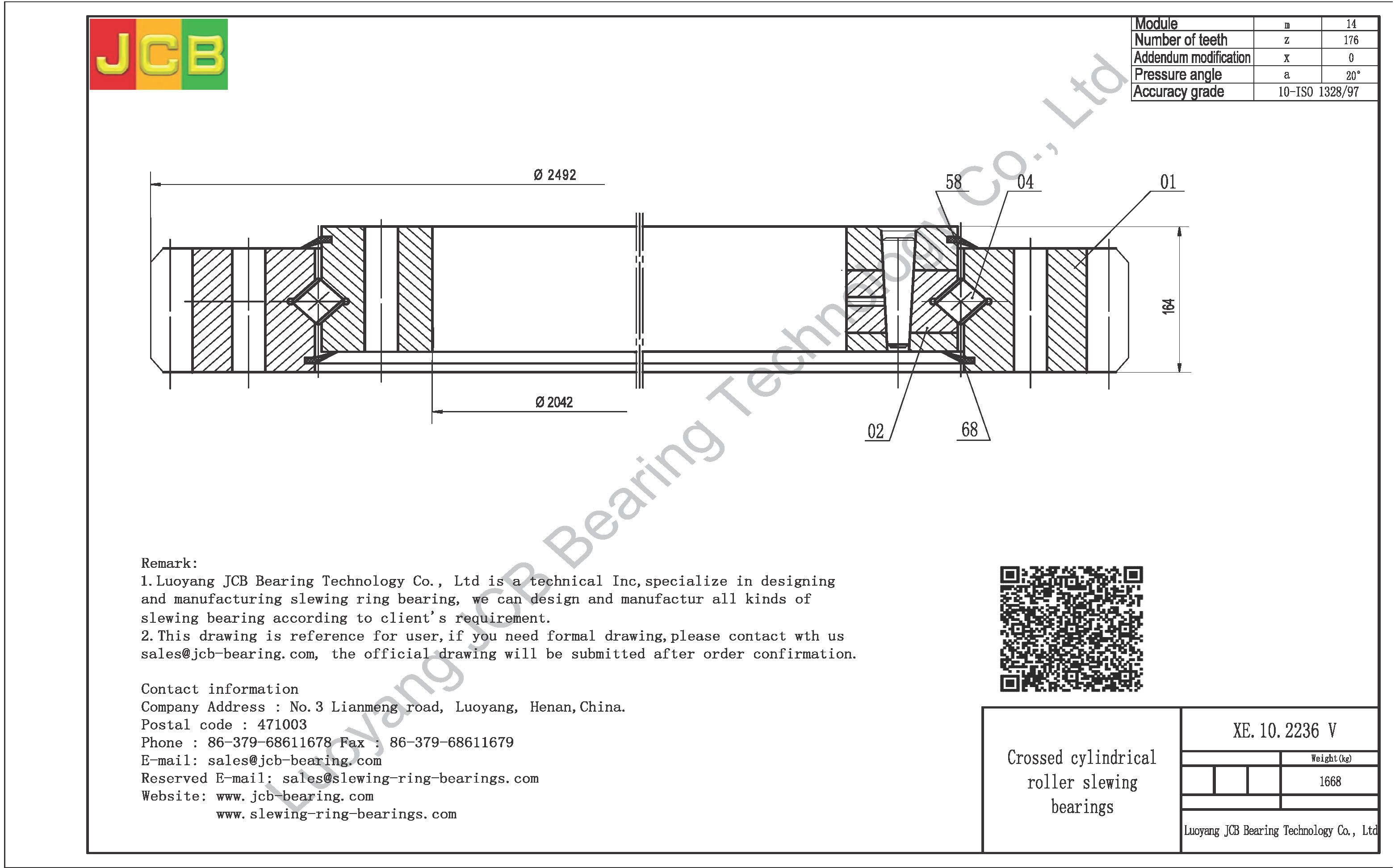 XE.10.2236 V SLEWING BEARING